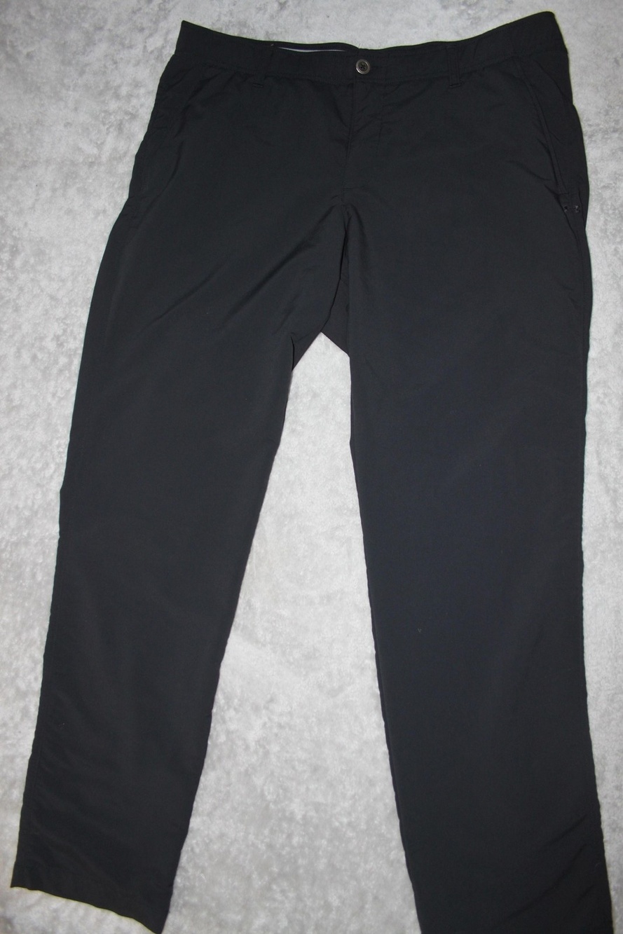 Under Armour Pants Mens 38x32 Black Stretch Golf Khakis Moisture Wicking